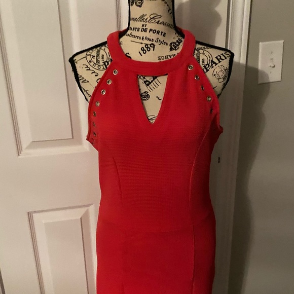 XOXO hot pink grommet fit and flare dress - Picture 8 of 16